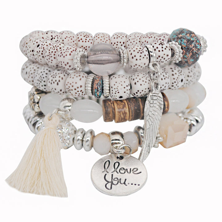 Ethnic Style Tassel Bracelet – Mixed Material Design
