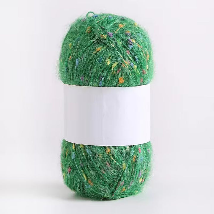 Colored Mohair Knitting Yarn – Soft Hand Woven Mohair Thread for Sweaters, Scarves & DIY Crafts