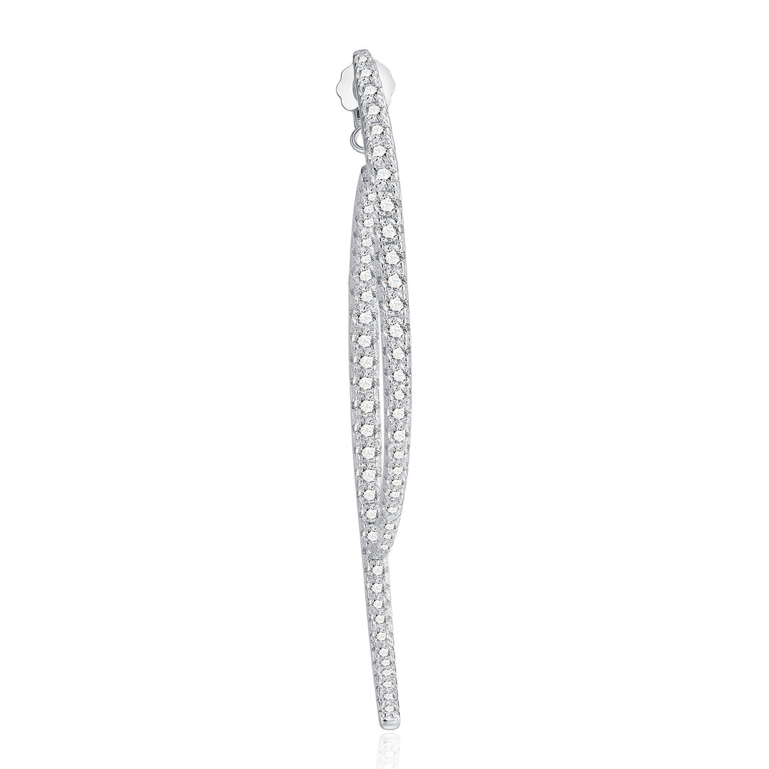 Luxury Minimalist Moissanite Stud Earrings – Platinum-Plated S925 Silver