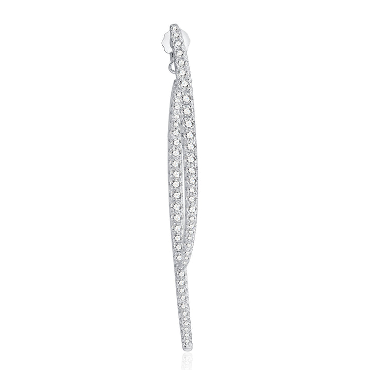 Luxury Minimalist Moissanite Stud Earrings – Platinum-Plated S925 Silver