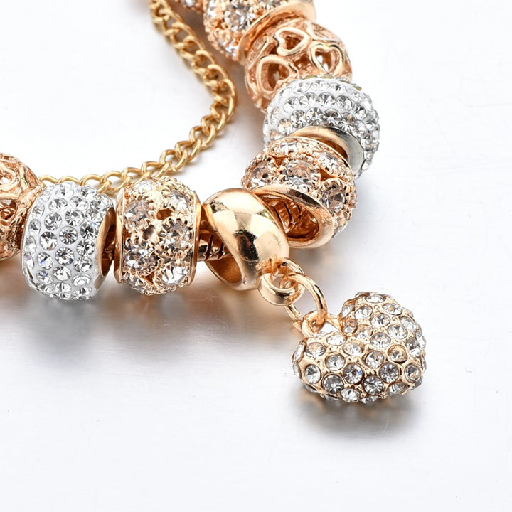 Golden Full Diamond Love Bracelet