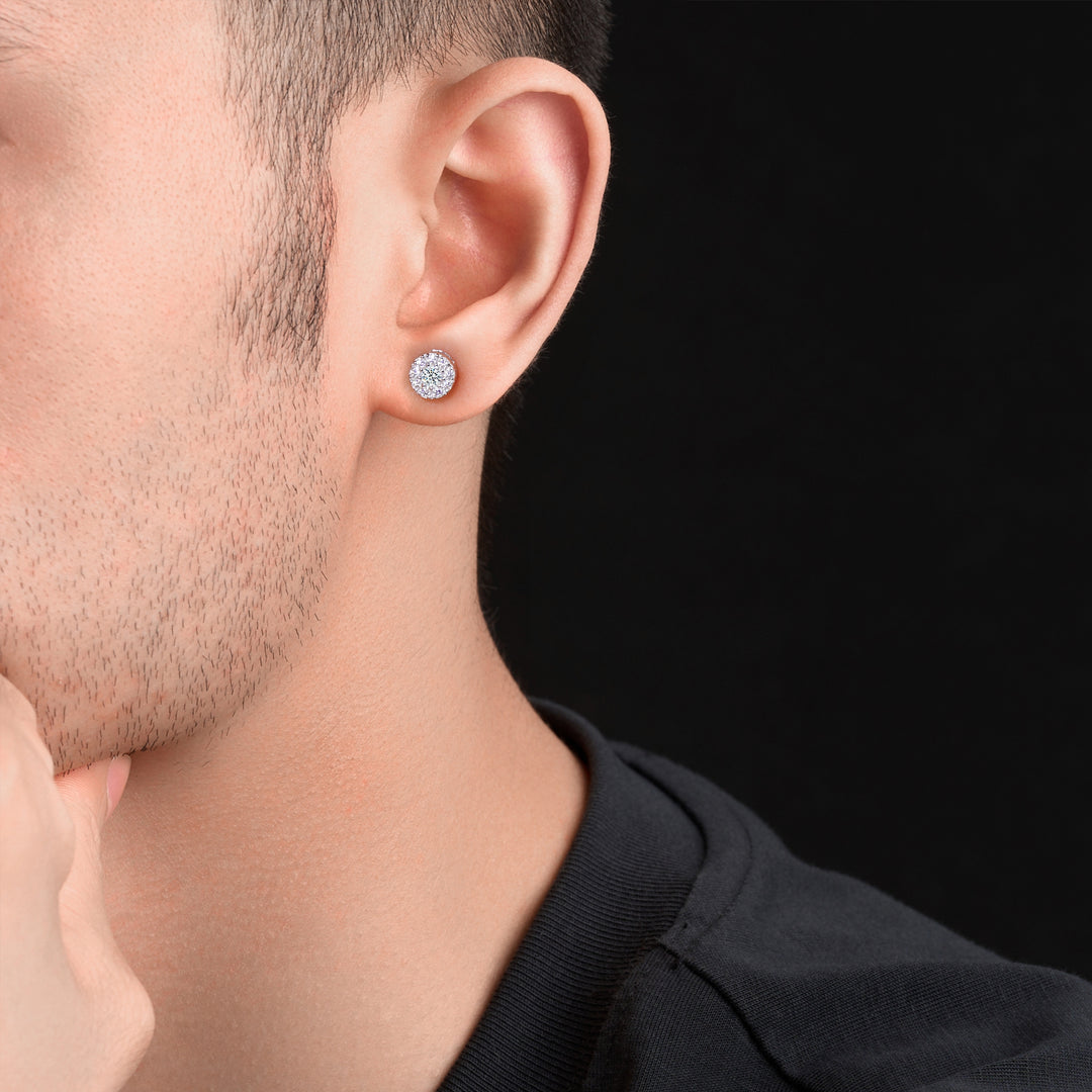 Luxury Moissanite Earrings – Platinum Plated S925 Silver Minimalist Set