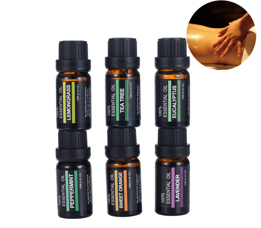 🌿 Lavender 10ml One-way Aromatherapy Massage Oil Set (6 × 10ml)