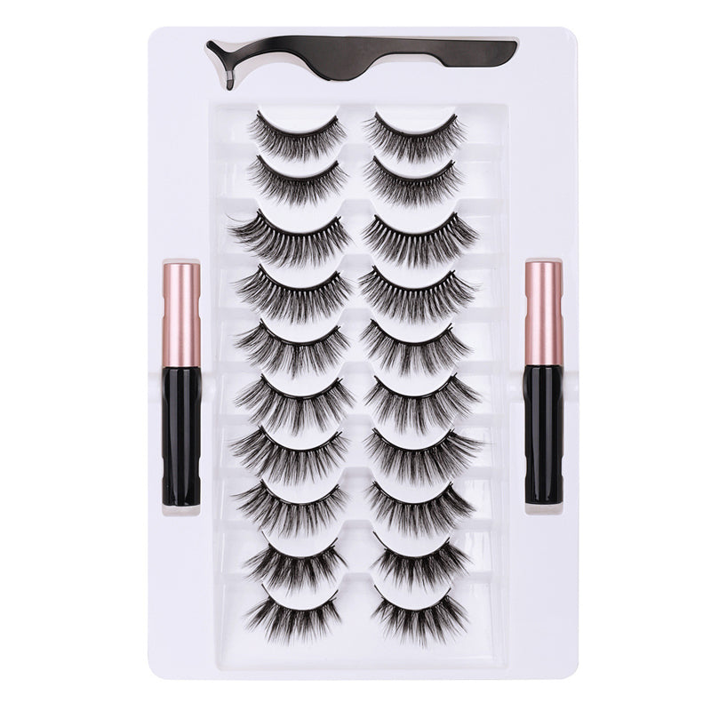 🧲👁️ Five Pairs of Magnetic Eyelashes – Reusable False Lash Set