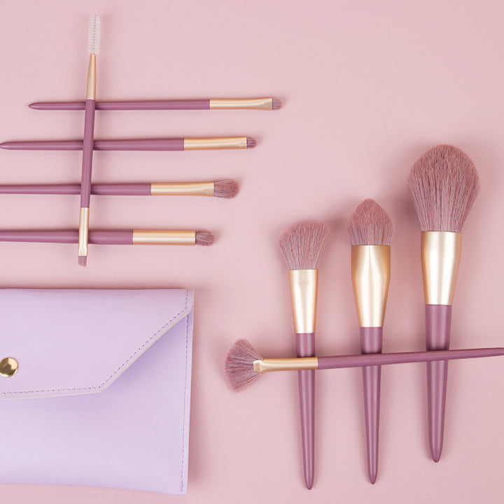 ✨ 9-Piece Soft Hair Makeup Brush Set — Beauty Tools Kit 💄