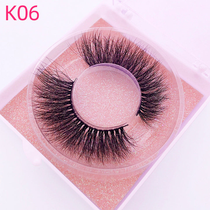 👁️✨ 8D Mink Hair False Eyelashes – Thick Handmade Volume Lash Set