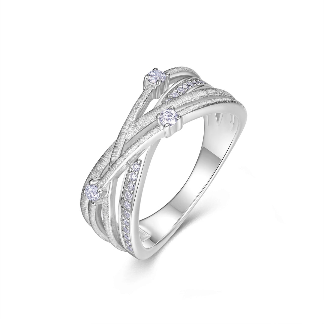 💍 Minimalist Moissanite Ring – Platinum-Plated S925 Silver (4.6g, Sizes 5–9) 💍