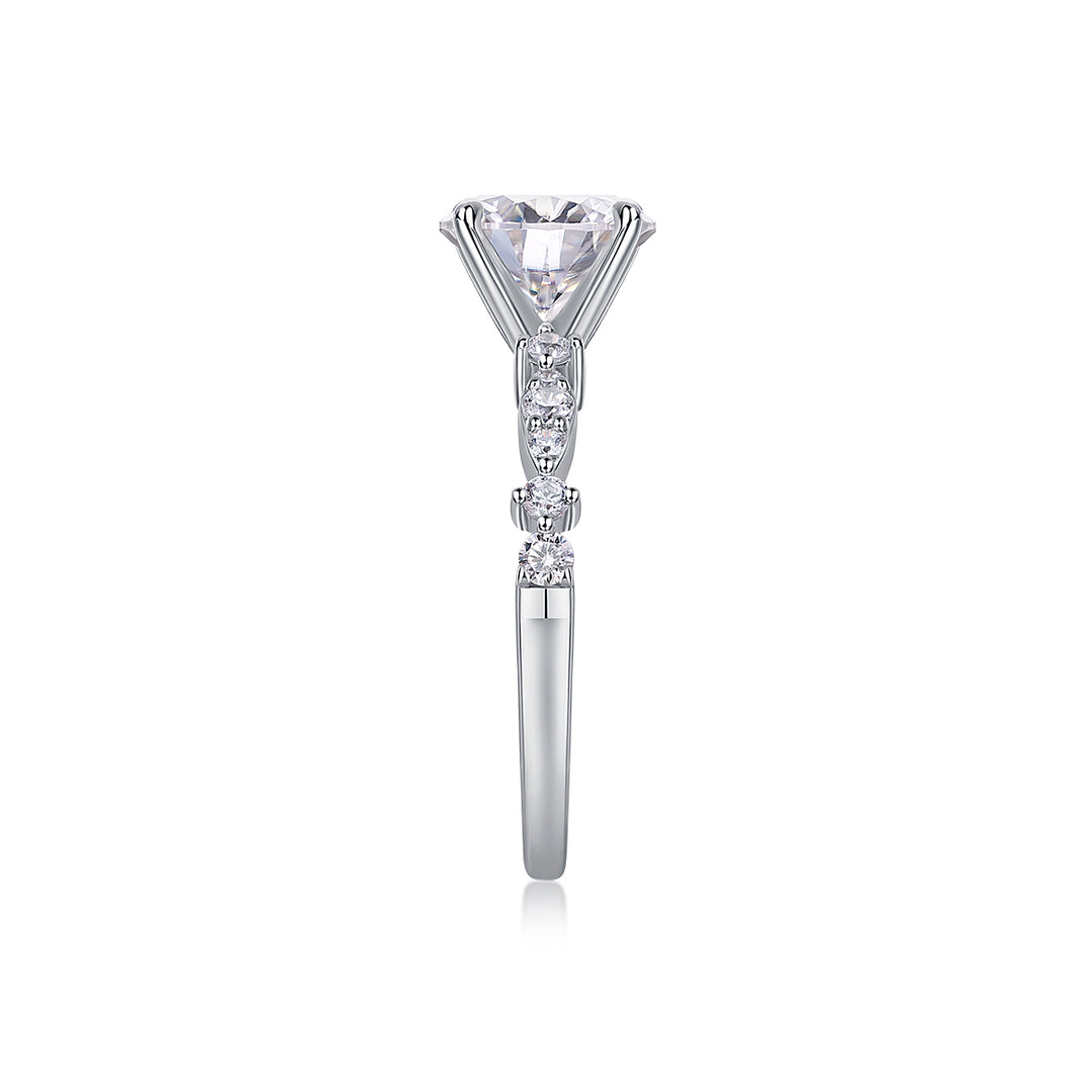 💎 2-Carat Moissanite Minimalist Ring – Platinum-Plated S925 Silver (2.4g, Sizes 5–9) 💎