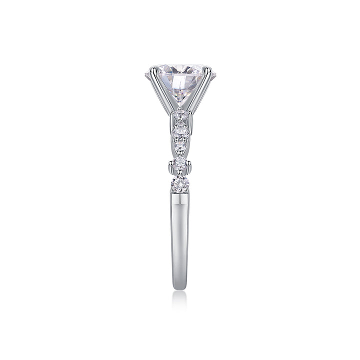 💎 2-Carat Moissanite Minimalist Ring – Platinum-Plated S925 Silver (2.4g, Sizes 5–9) 💎