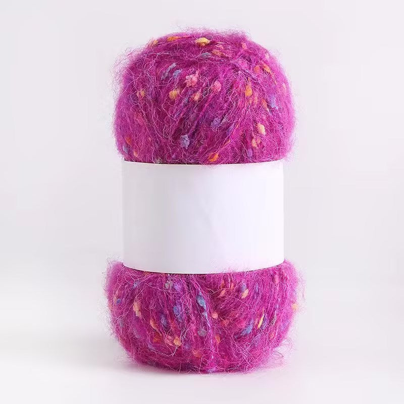 Colored Mohair Knitting Yarn – Soft Hand Woven Mohair Thread for Sweaters, Scarves & DIY Crafts