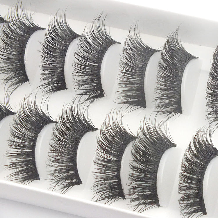 👁️✨ Artificial Eyelashes – Multi-Pair Handmade False Lashes Set (10 Pairs)
