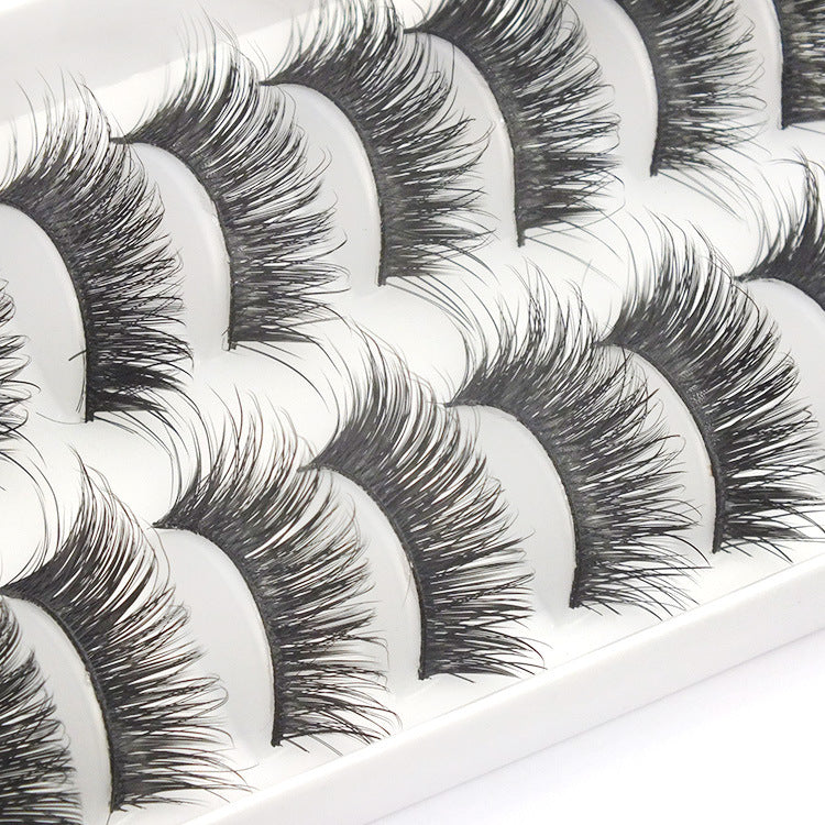 👁️✨ Artificial Eyelashes – Multi-Pair Handmade False Lashes Set (10 Pairs)