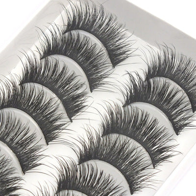 👁️✨ Artificial Eyelashes – Multi-Pair Handmade False Lashes Set (10 Pairs)