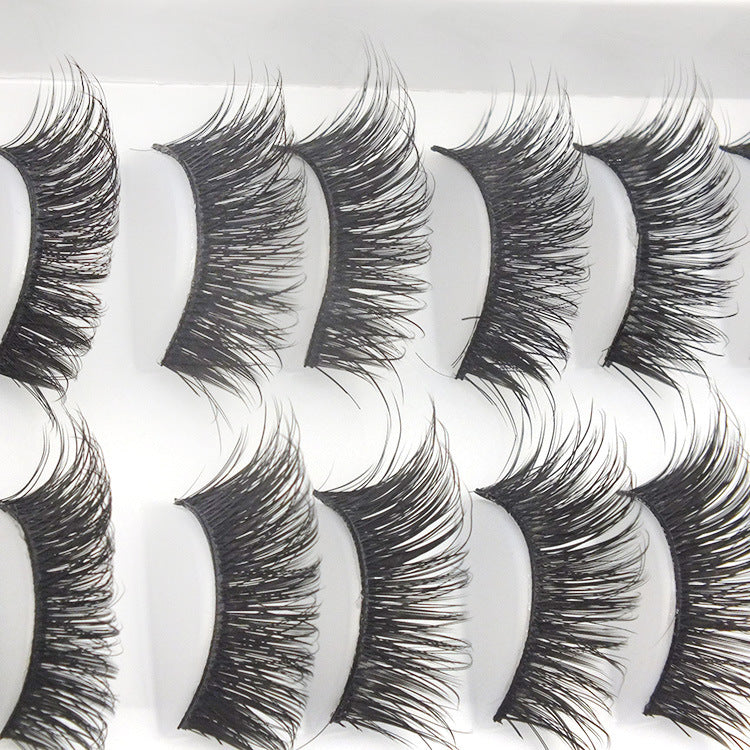 👁️✨ Artificial Eyelashes – Multi-Pair Handmade False Lashes Set (10 Pairs)