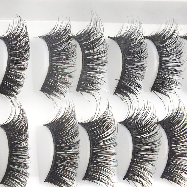 👁️✨ Artificial Eyelashes – Multi-Pair Handmade False Lashes Set (10 Pairs)