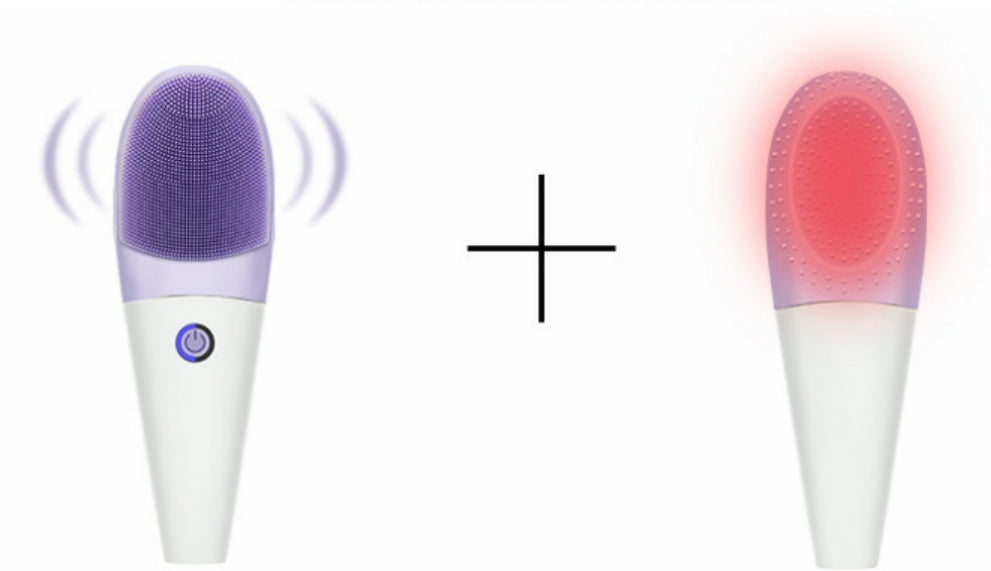 💖🧼 Silicone Facial Cleanser | Ultrasonic Vibration Pore Cleaning Beauty Device