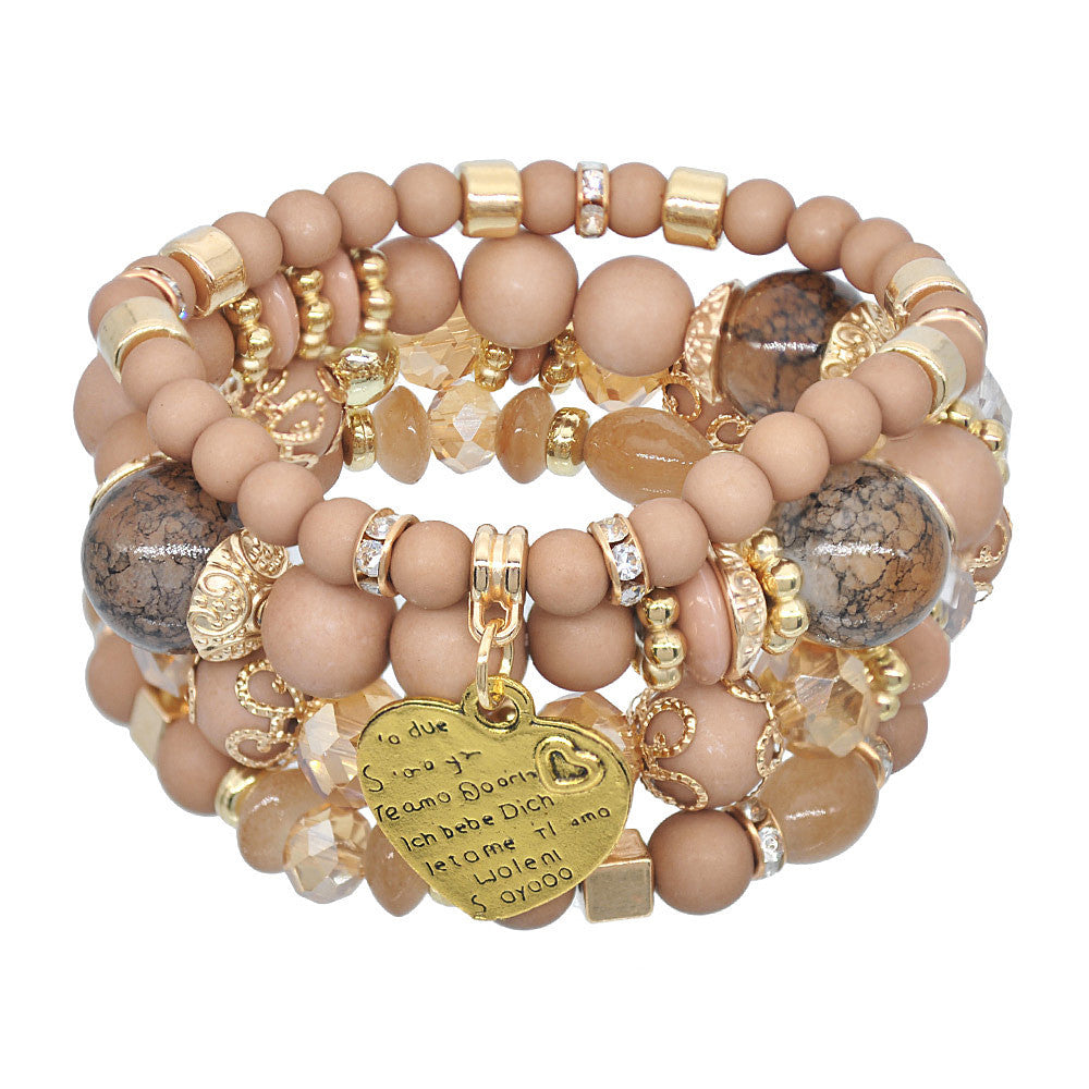 Ethnic Style Tassel Bracelet – Mixed Material Design