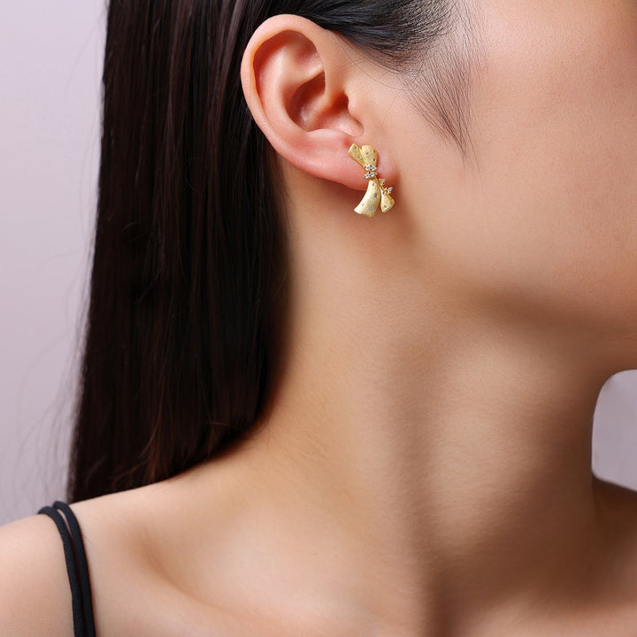 Minimalist Luxury Moissanite Earrings – Gold-Plated S925 Silver