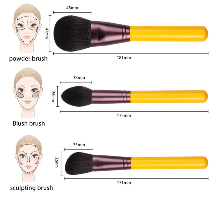 ✨ 11-Piece Little Yellow Duck Makeup Brush Set 💛💄