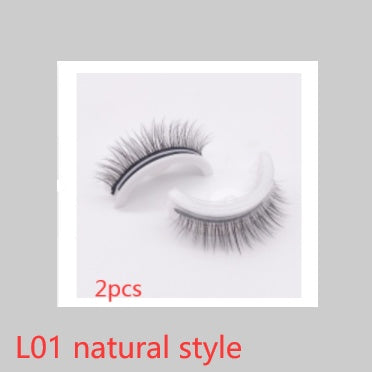 👁️✨ Reusable 3D Mink Lashes – Self-Adhesive Natural False Eyelashes (Glue-Free Silk Style)