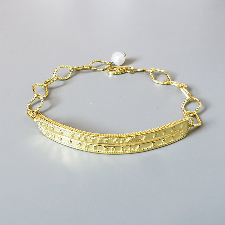 Sterling Silver Baroque Pearl Bracelet – Exaggerated European Style Jewelry