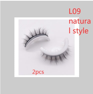 👁️✨ Reusable 3D Mink Lashes – Self-Adhesive Natural False Eyelashes (Glue-Free Silk Style)