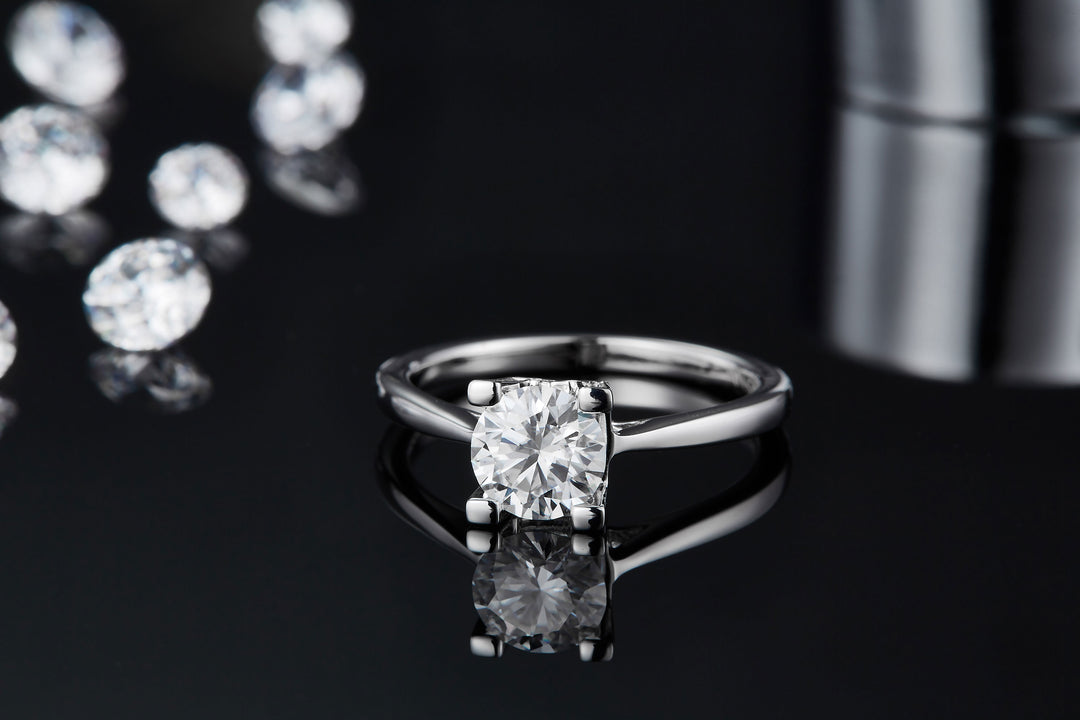 💍 1-Carat Moissanite Minimalist Ring – Platinum-Plated S925 Silver (2.2g, Sizes 5–9) 💍