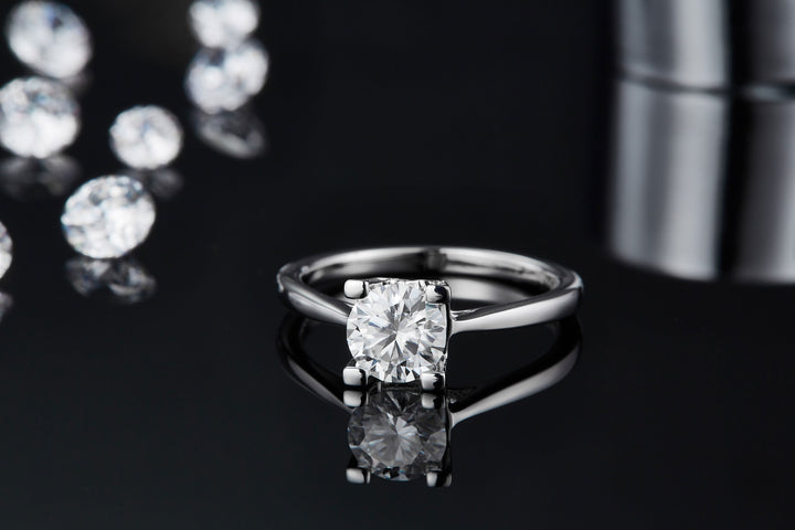 💍 1-Carat Moissanite Minimalist Ring – Platinum-Plated S925 Silver (2.2g, Sizes 5–9) 💍