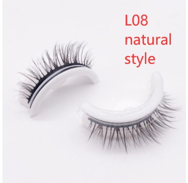 👁️✨ Reusable 3D Mink Lashes – Self-Adhesive Natural False Eyelashes (Glue-Free Silk Style)