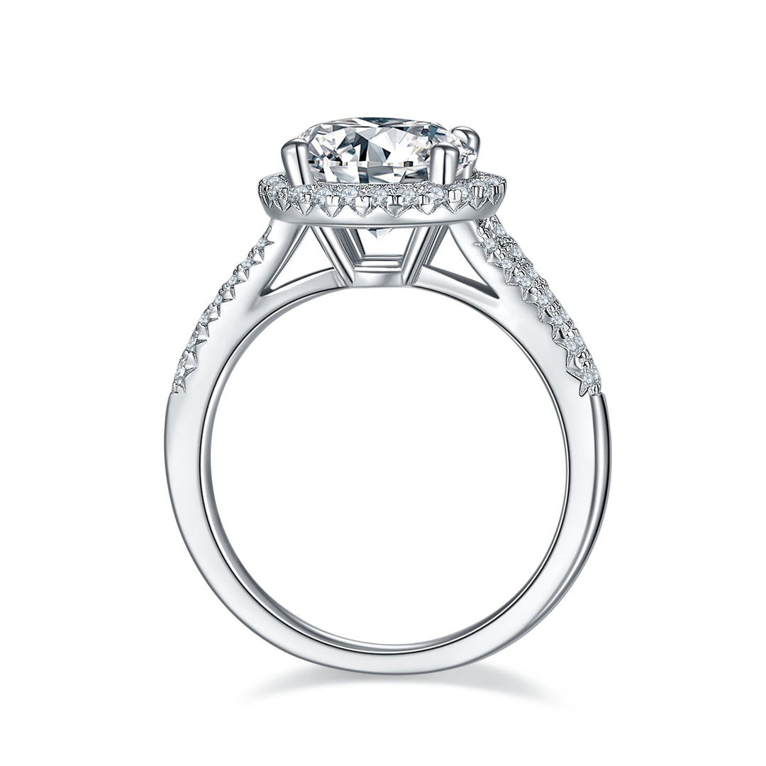 💍 3-Carat Moissanite Minimalist Ring – Platinum-Plated S925 Silver (3.2g, Sizes 5–9) 💍