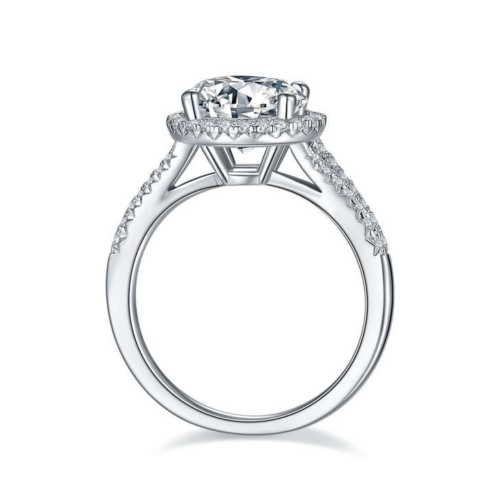 💍 3-Carat Moissanite Minimalist Ring – Platinum-Plated S925 Silver (3.2g, Sizes 5–9) 💍