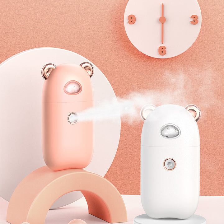 🐾💧 USB Chargeable Portable Hand Humidifier & Face Steamer | Nano Mist Beauty Device
