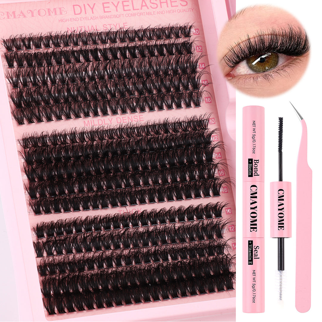 👁️✨ Segment Single Cluster DIY False Eyelashes Extension Suit – Lash Kit