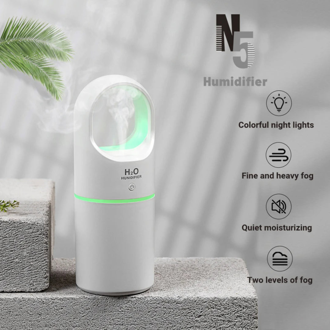 💧🌈 Mini Ultrasonic USB Humidifier | 450ml LED Mist Air Moisturizer ✨