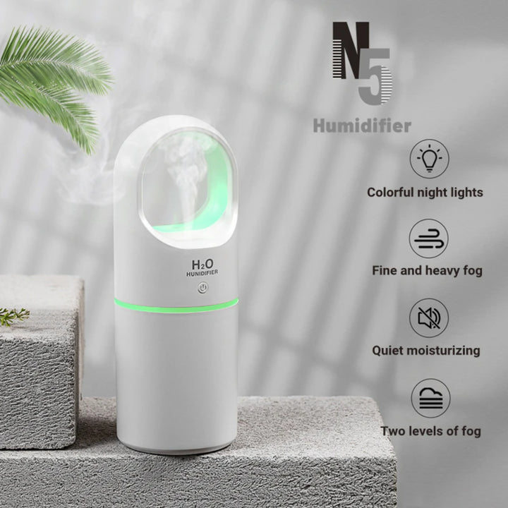 💧🌈 Mini Ultrasonic USB Humidifier | 450ml LED Mist Air Moisturizer ✨