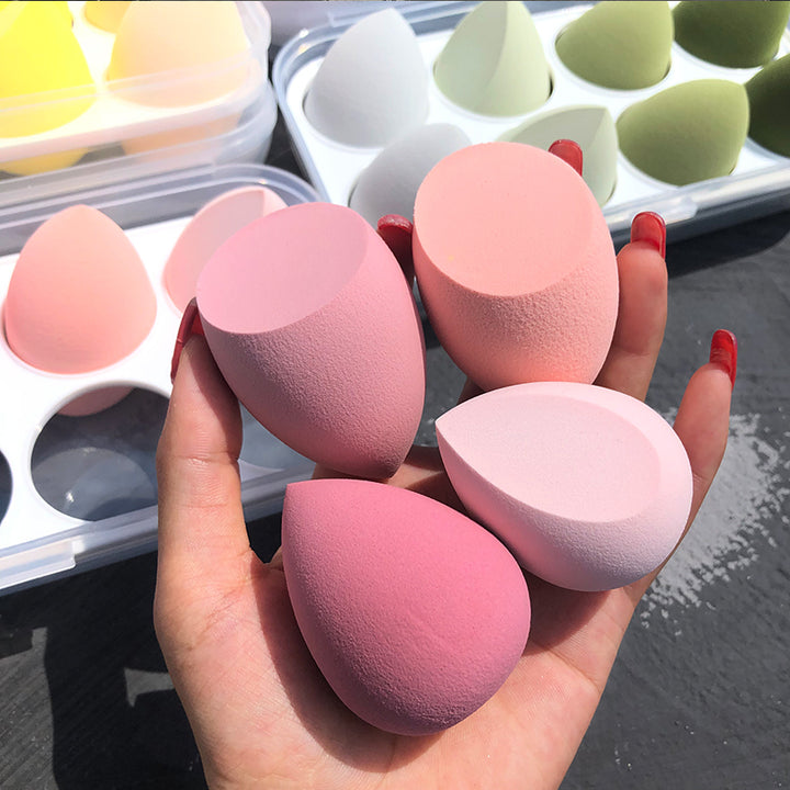 🥚💄 8 Pack Powder Sponge Makeup Egg Set – Soft Beauty Blender Kit (Wet & Dry with Storage Box)