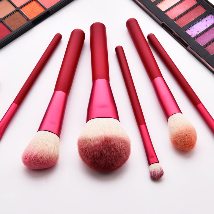 ✨ 12-Piece Red Makeup Brush Set — Beauty Tools Kit 💄❤️