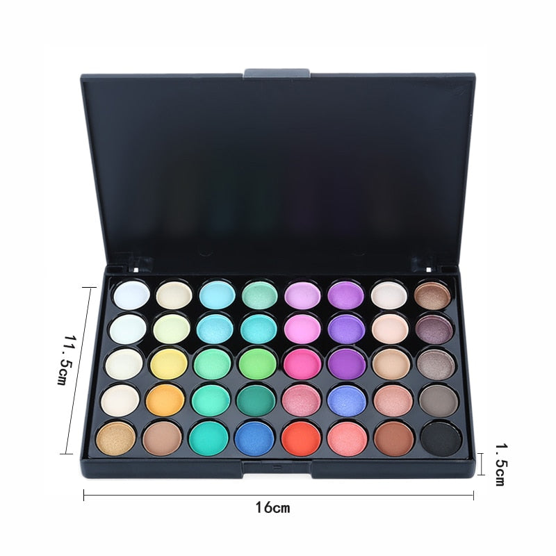 🎨✨ Matte & Glitter Eyeshadow Palette | Earth Tone Makeup Kit with Brush 💄