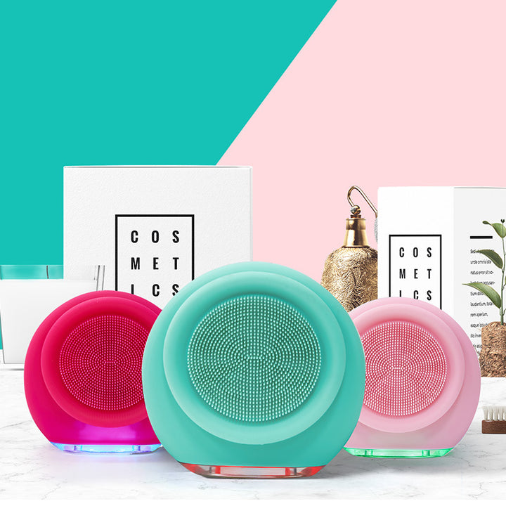 💖🧼 Electric Facial Cleanser | Ultrasonic Vibration Silicone Pore Cleansing Device