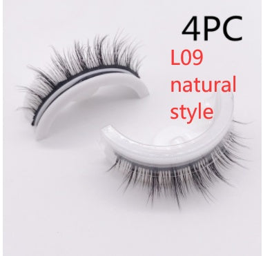 👁️✨ Reusable 3D Mink Lashes – Self-Adhesive Natural False Eyelashes (Glue-Free Silk Style)
