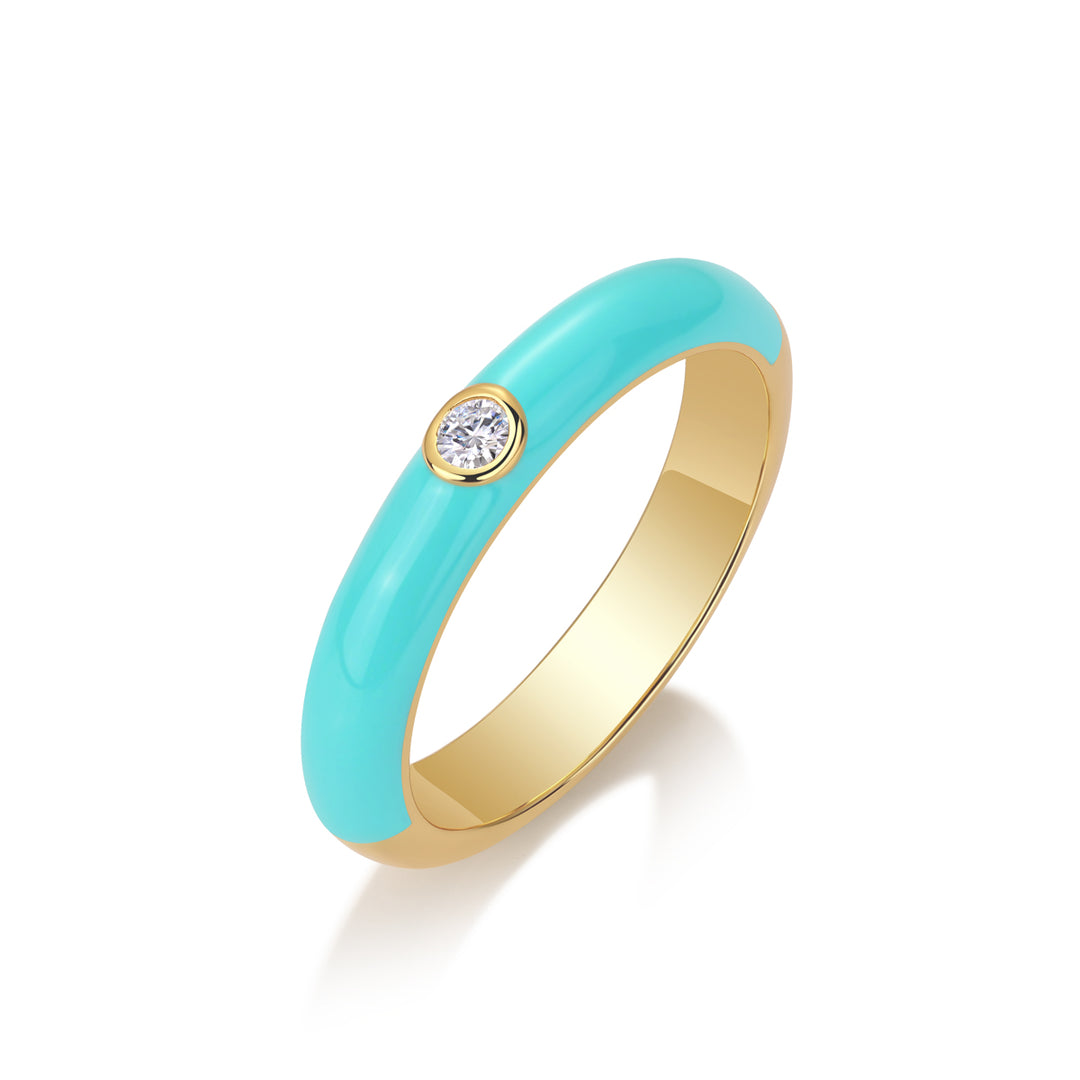 Blue Fairy Morganite Ring Set – Gold-Plated S925 Silver Luxury Jewelry