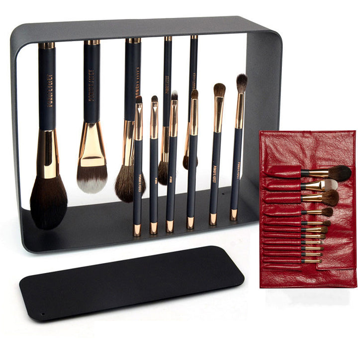 ✨ Fashion Magnet Makeup Brush Set — Real Hair Luxury Beauty Tools 💄🖤✨