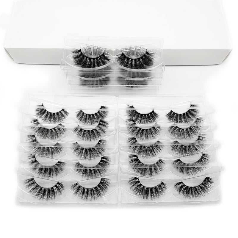 👁️✨ European & American Fluffy Mink False Eyelashes – Natural Glam Makeup Lashes