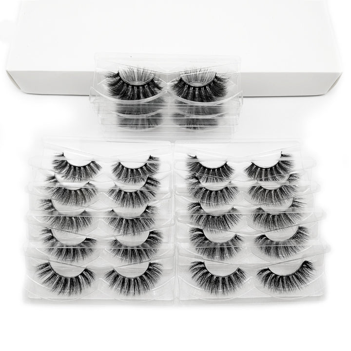 👁️✨ European & American Fluffy Mink False Eyelashes – Natural Glam Makeup Lashes