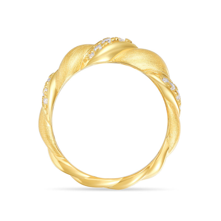 💍 Engraved Minimalist Moissanite Ring – Gold-Plated S925 Silver (3.5g, Sizes 5–9) 💍
