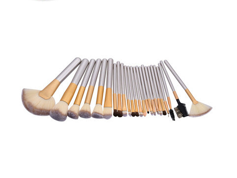 ✨ Beige Champagne Makeup Brush Set — 24-Piece Luxury Beauty Kit 💄🥂
