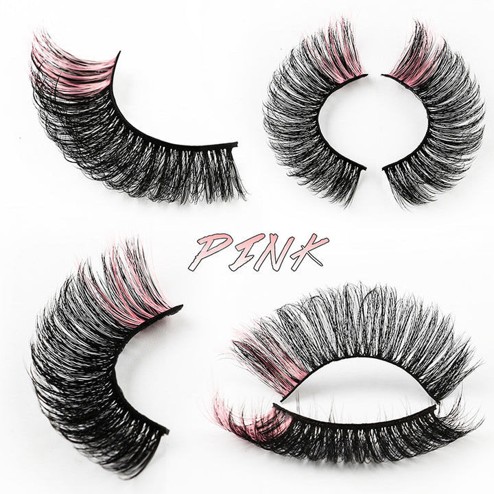👁️✨ Color Natural Thick 5 Pairs Pack – 3D False Eyelashes (Imitation Mink)