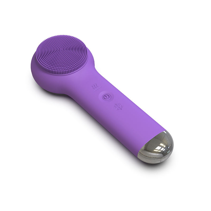 💖🌀 Silicone Cleansing Brush | 4-Speed Vibration Facial Tool with Hot & Cold Care