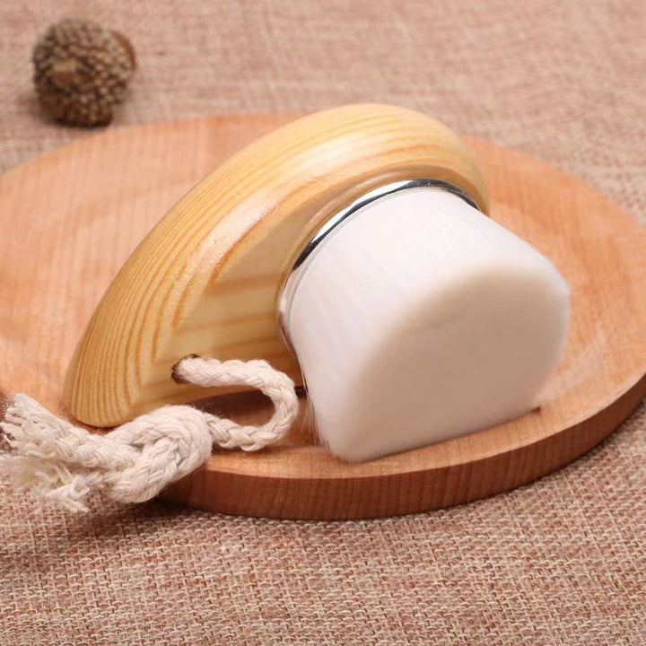 🧼🌿 Comma Facial Brush | Soft Hair Facial Cleansing & Massage Brush