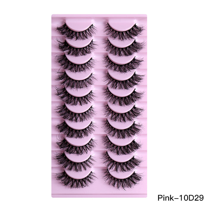 👁️✨ 10 Pairs Natural Thick Curly Eyelashes – Soft Volume False Lashes Set